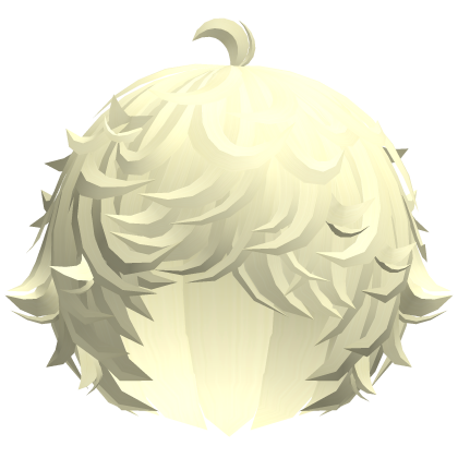 cute light yellow kawaii messy lamb curly wavy