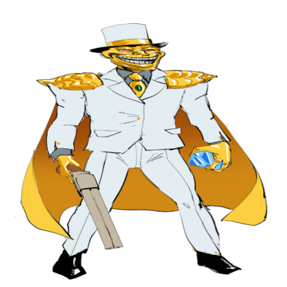 Gold TrollFace, Tails Gets Trolled, No Aura. Roblox decal