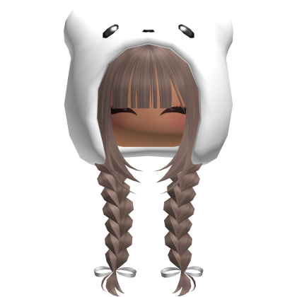 Cute Aesthetic Braids w/ Bear Hood thumbnail