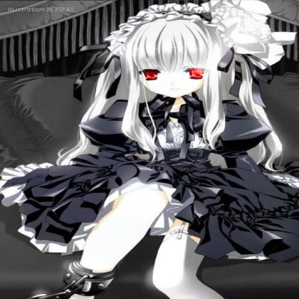 white hair anime girl Roblox decal