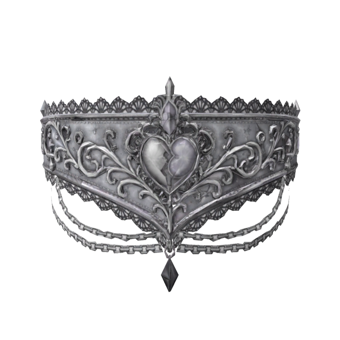 ! Silver Gothic Royal Vkei Eye Mask - White