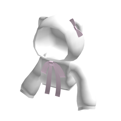 ୨୧ : cute white and pink kitty hoodie