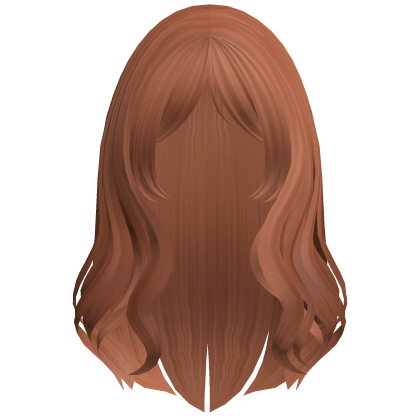 Preppy Wavy Hair w/ Curtain Bangs (Ginger)