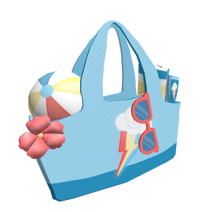 ꒰ ୨୧ : 3.0 summer beach bag in blue thumbnail