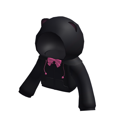 ♡ pink bat kitty hoodie