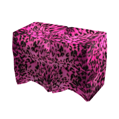 Thick Bright Pink Leopard Fur Leg Warmers