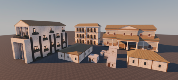 Rome Punic Residential Filler Pack ( 8 BUILDINGS ) preview 1