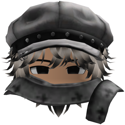 Cute Y2K emo light blonde hair with beret Roblox item
