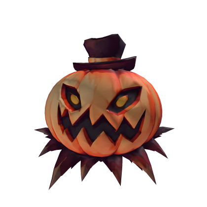 Halloween Pumpkin Head with a hat