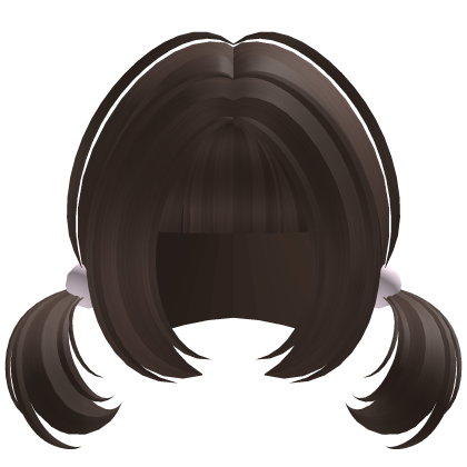 ♡ brown cutecore fluffy soft swirly pigtails Roblox item