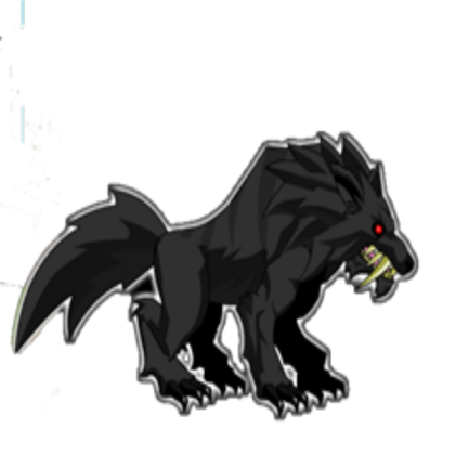 Midnight Dire Wolf (Transparent) Roblox decal