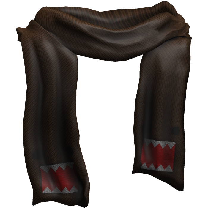 Thrifted Domo Kun Scarf Brown