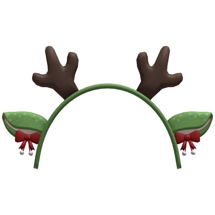 green christmas deer antlers headband