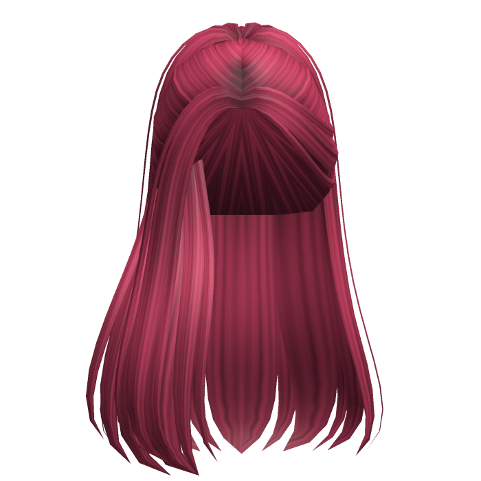 Elegant Model Side Part Ponytail (Hot Pink)