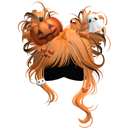 Spooky Halloween Pumpkin Buns  (Orange&Black)