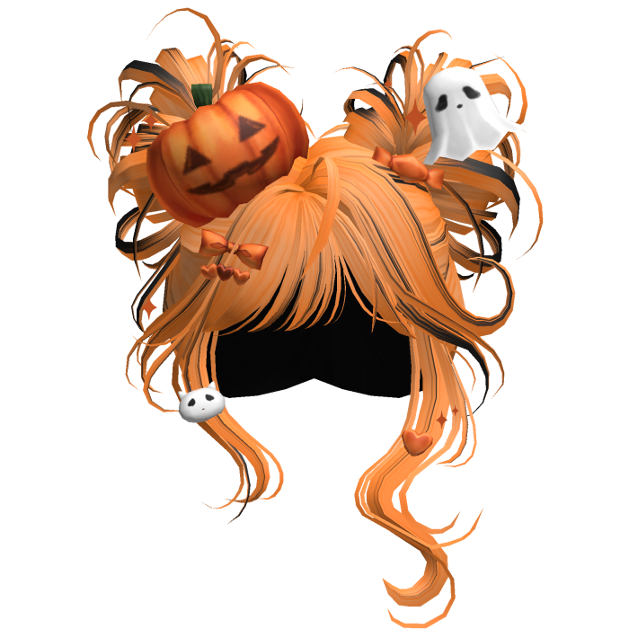 Spooky Halloween Pumpkin Buns  (Orange&Black)