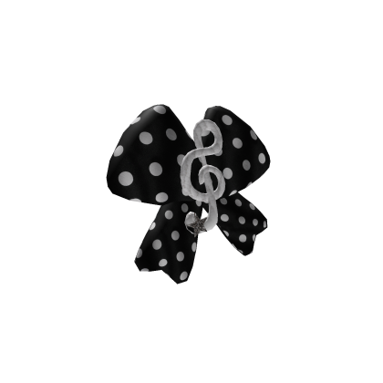 Gothic Black Polka Dot Hair Bow