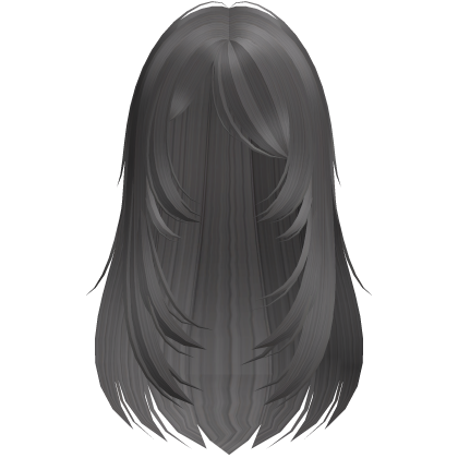 ♡꒰sweet long hair w sideswept bangs grey꒱