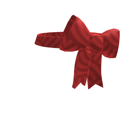 Red Oriental Waves Headband w/ Bow