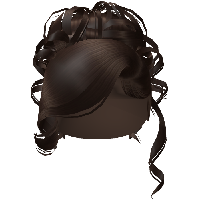 Side Swept Curly Updo [Brown]