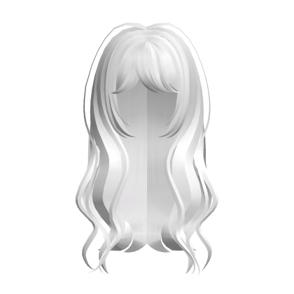 kawaii white long dolly hair ♡ Roblox item