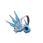 WHITE / BLUE Cyber Winged Headphones