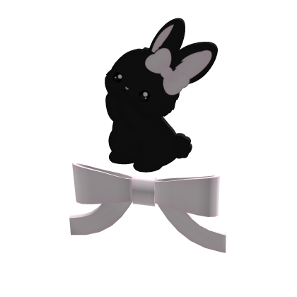 ᰔ pink bunny bow clip Roblox item
