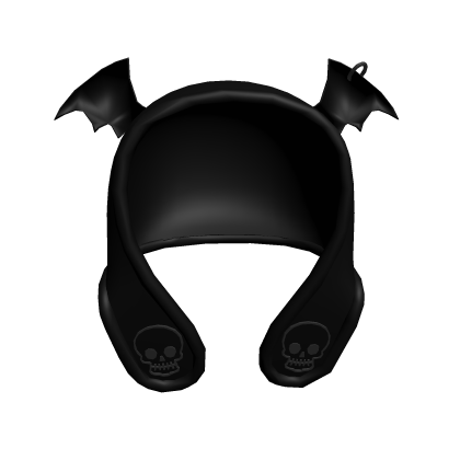emo grunge black bat hoodie with skulls Roblox item