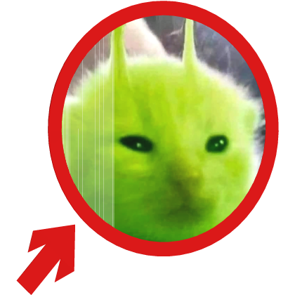 (Animated) Alien Kitty Pointing Arrow Meme