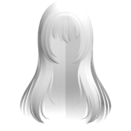 white sharp shoujo anime straight hair