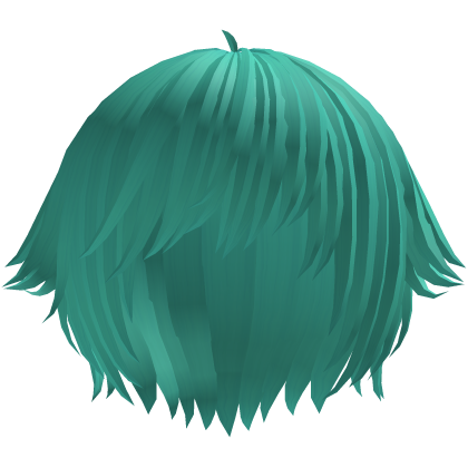 ´ཀ` emo anime catboy tufts hair in turquoise