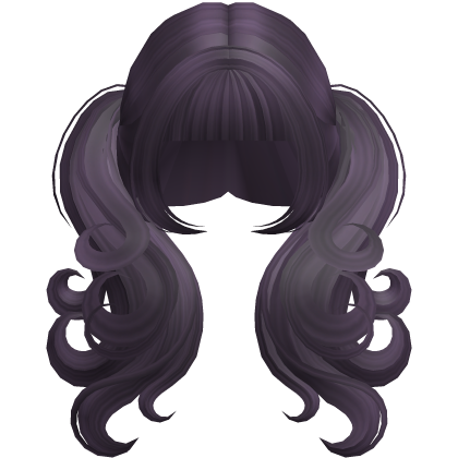 Purple Cute Long Messy Swirly Pigtails