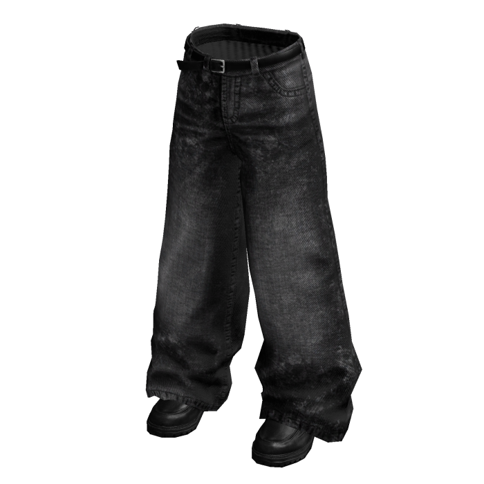 Black Distressed Bootcut Denim Jeans