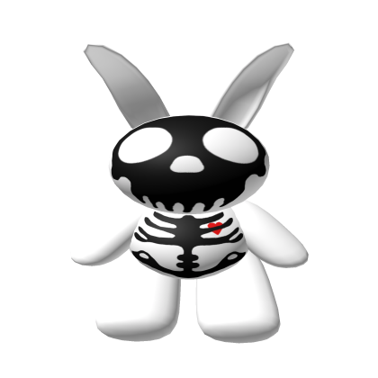 Skeleton Bunny Backpack White