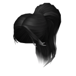 Black Ponytail with White Ombre