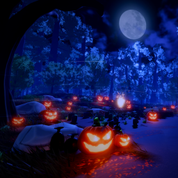 Stylized Halloween Graveyard icon