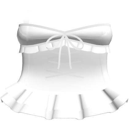 white ruffle corset dress