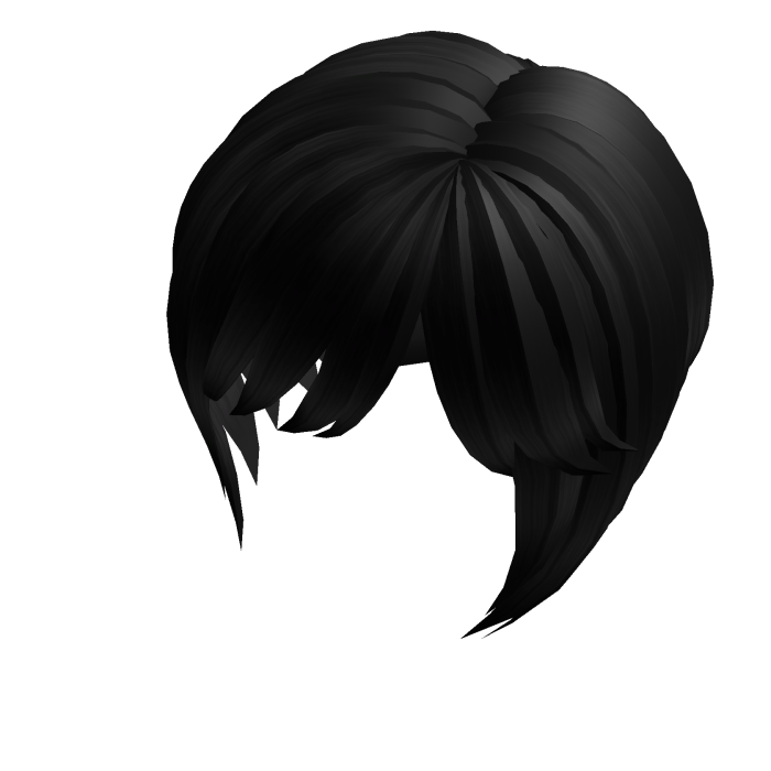 black bixie cut with side bangs