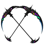 Grim's Unholy Stained Glass Dual Scythes