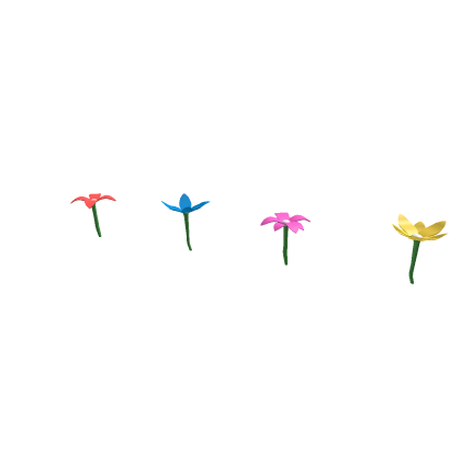 Flowers low poly