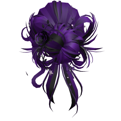 Gothic Messy Rose Thorn Bun (Purple&Black)