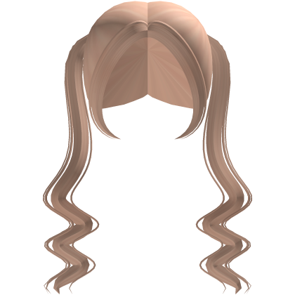 Cute Long Curly High Pigtails in blonde Roblox item