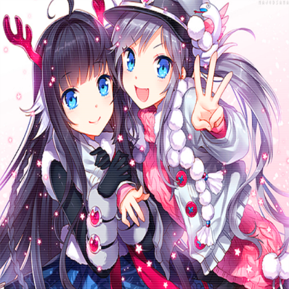 NEW COPY Anime Friends (Not Purple Cute Shy Girl) Roblox decal