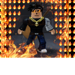 Flames of fire boy