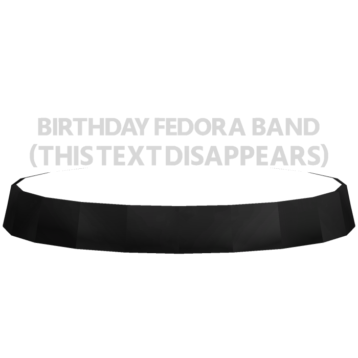 ADDON - Birthday Fedora Band | Sparkletime Black