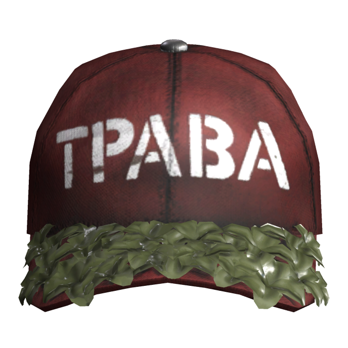 Red Mossy Dirty Worn Cap