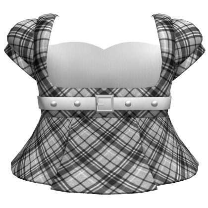 Gothic Punk Gray Plaid Uniform Roblox item
