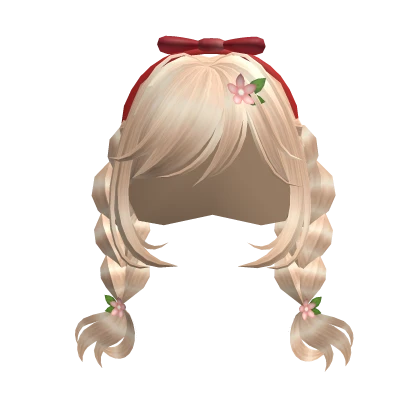 Floral Dream Twin Braids (Blonde) Roblox item thumbnail