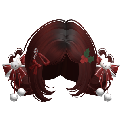 ♡ Christmas Buns w/ Bows (Red)