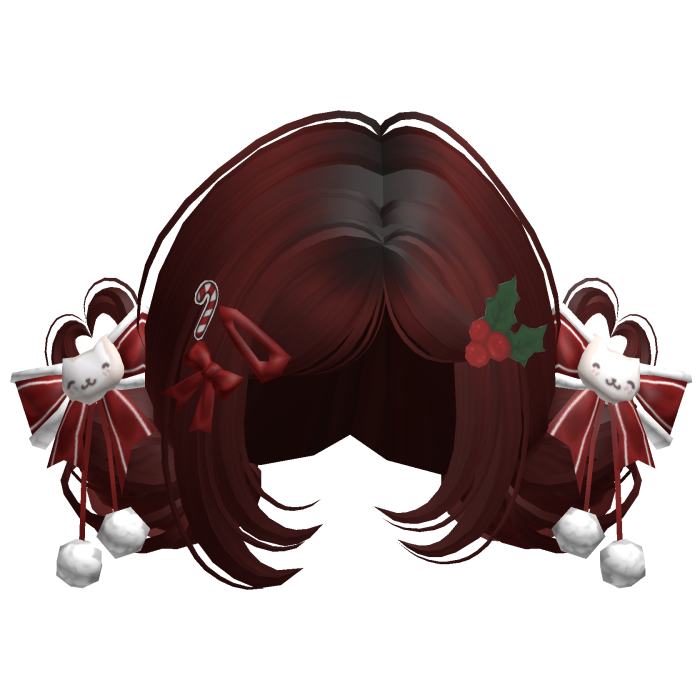 ♡ Christmas Buns w/ Bows (Red)